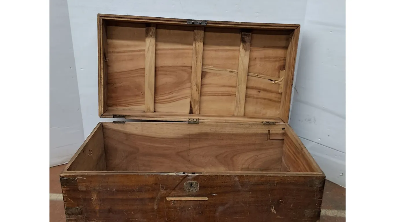 *Vintage Wooden Chest 38"x19.5"x18" (cannot ship)