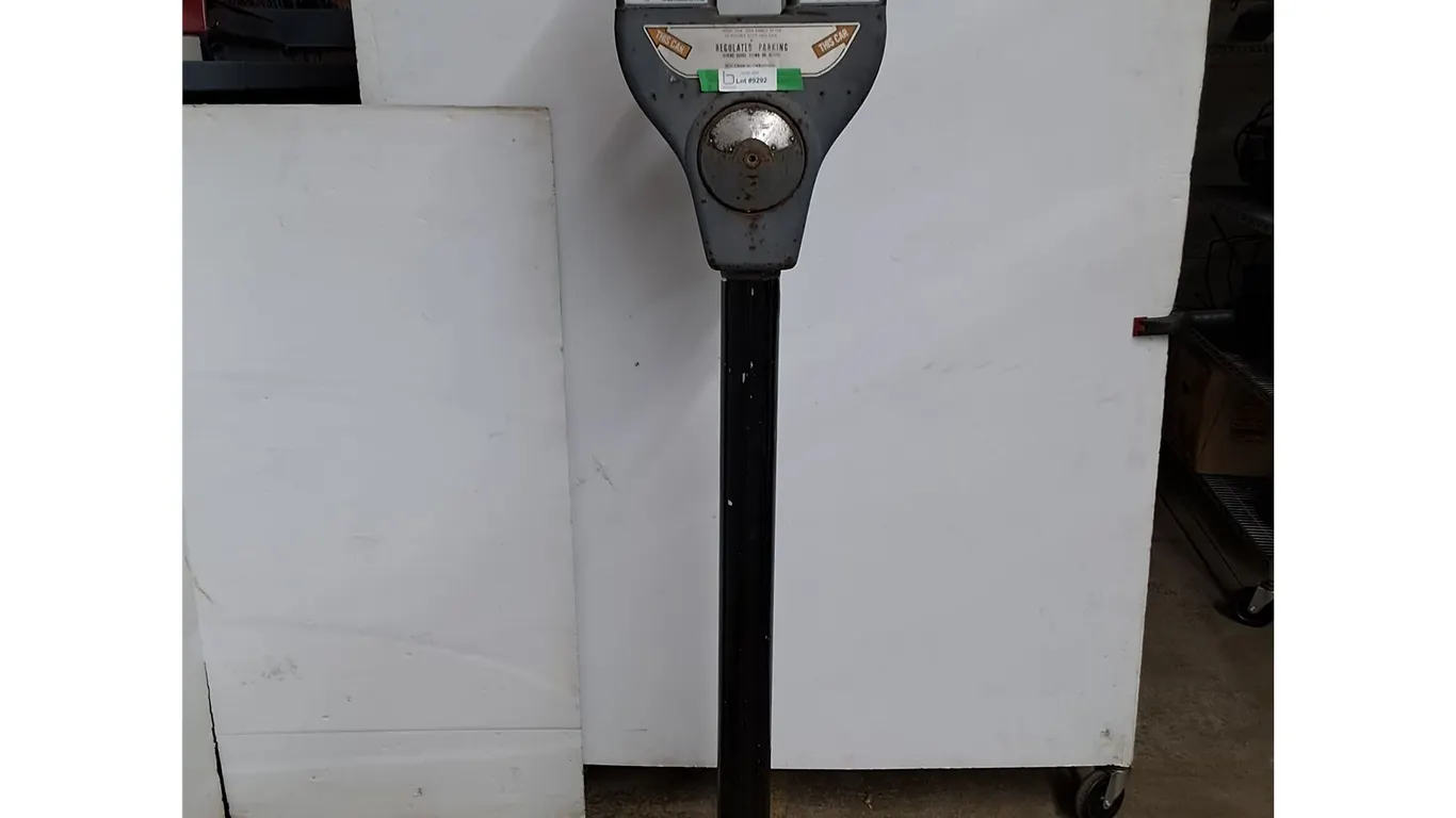 *Vintage Gray Duncan 60 Double-Head Parking Meter 25"x61" (cannot ship)