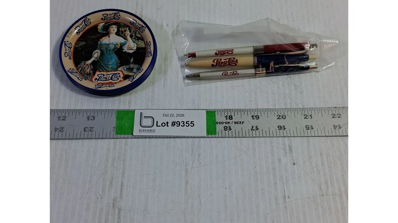 (6) Vintage Pepsi Cola Coasters and (3) Pepsi Cola Pens