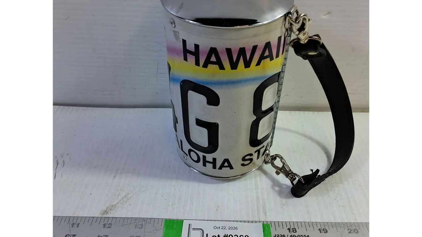 Vintage Little Earth Hawaii License Plate Purse