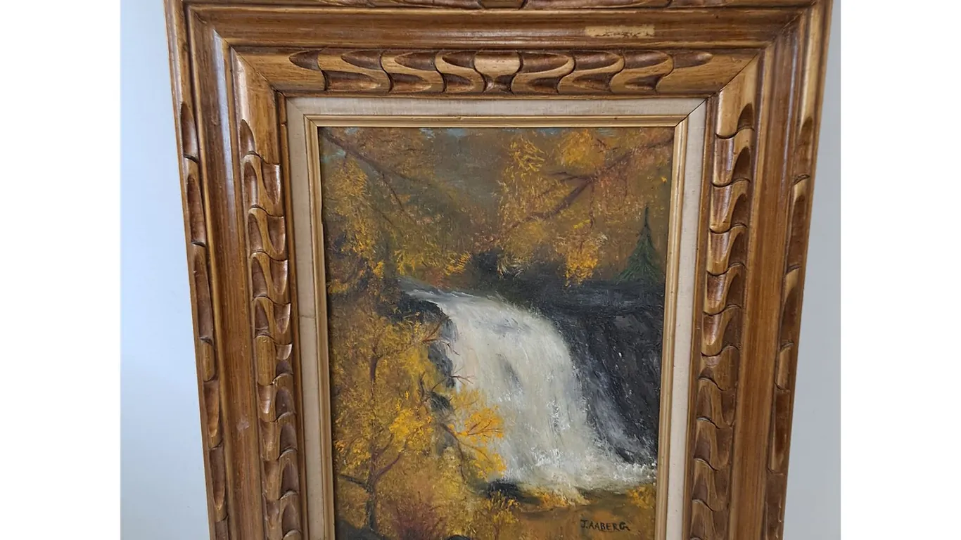 Framed Painting By J Aaberg, 20 1/4" x 24 1/4"