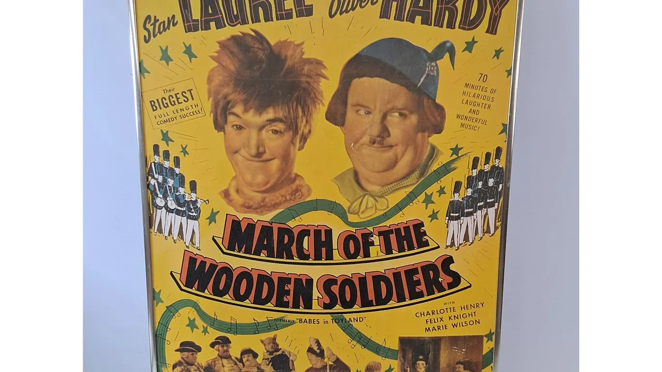 Laurel and Hardy March of The Wooden Soldiers (Babes in Toyland) Framed Poster, 18" x 28 1/4"