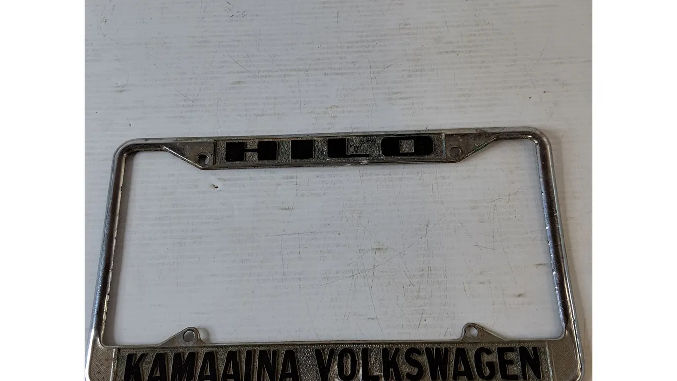 License Plate Frame, Hilo Kamaaina Volkswagen