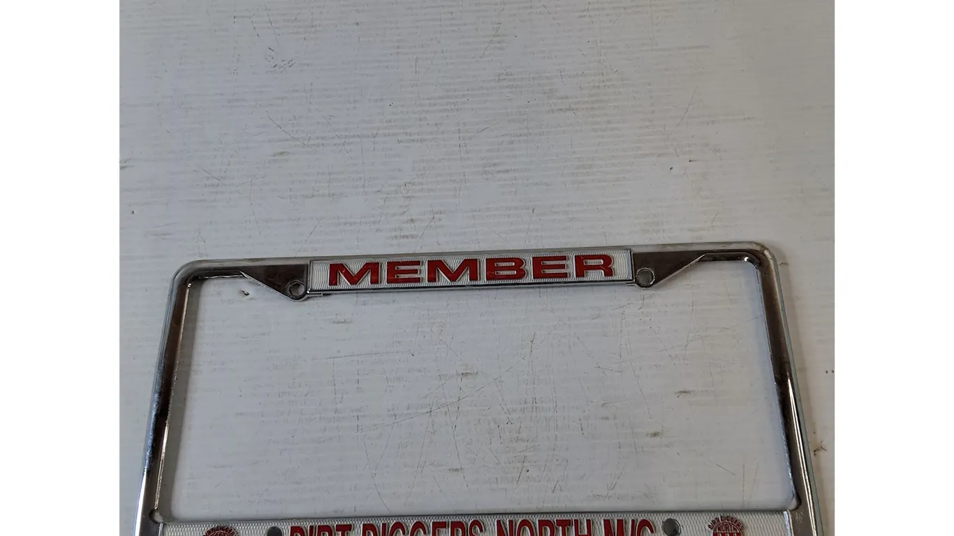 License Plate Frame, Dirt Diggers North M/C Member