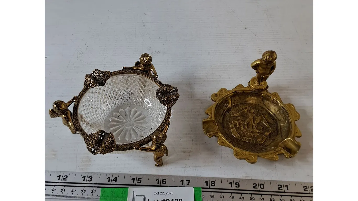 (2) Brass Ashtrays