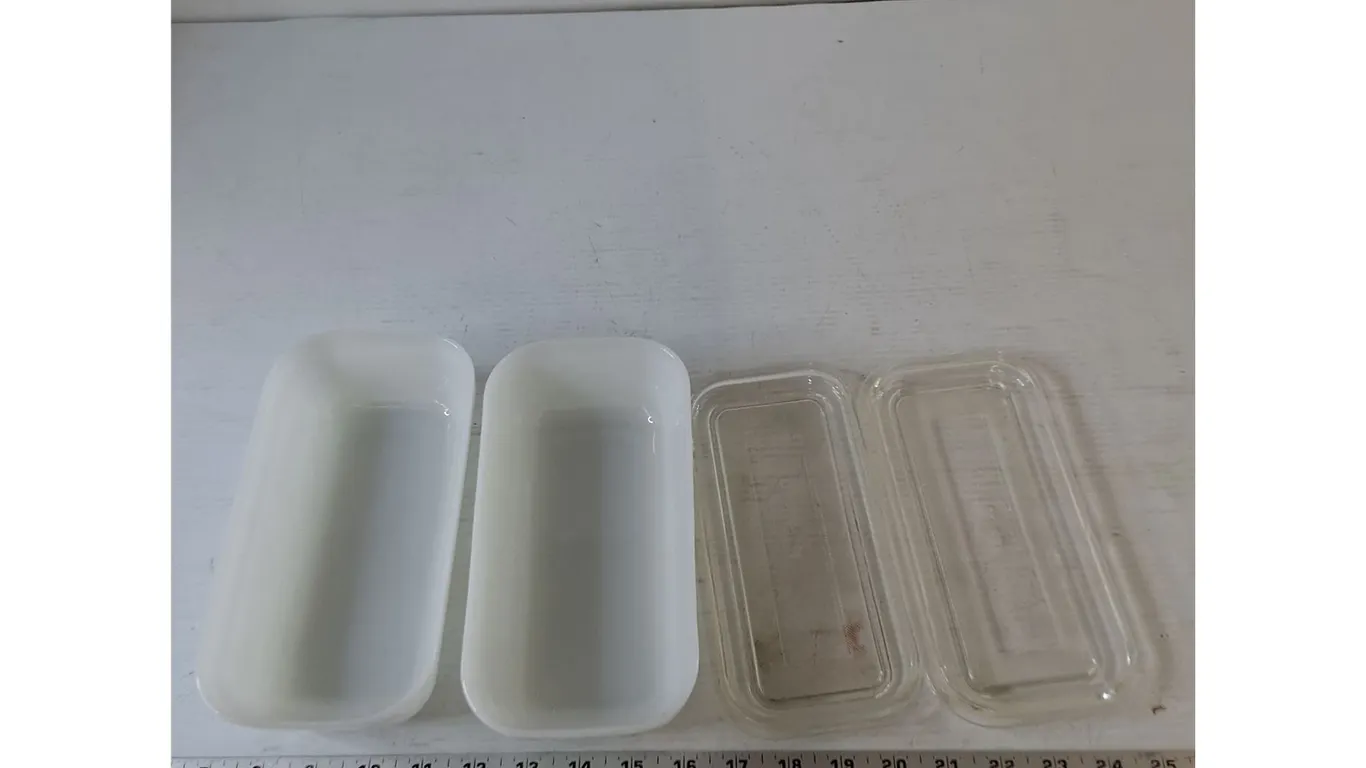(2) Fire King Baking Dishes with Lids