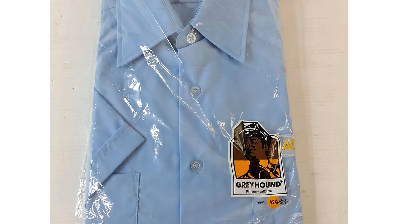 Esco Greyhound Blue Uniform Shirt Size 15 1/2 Sealed