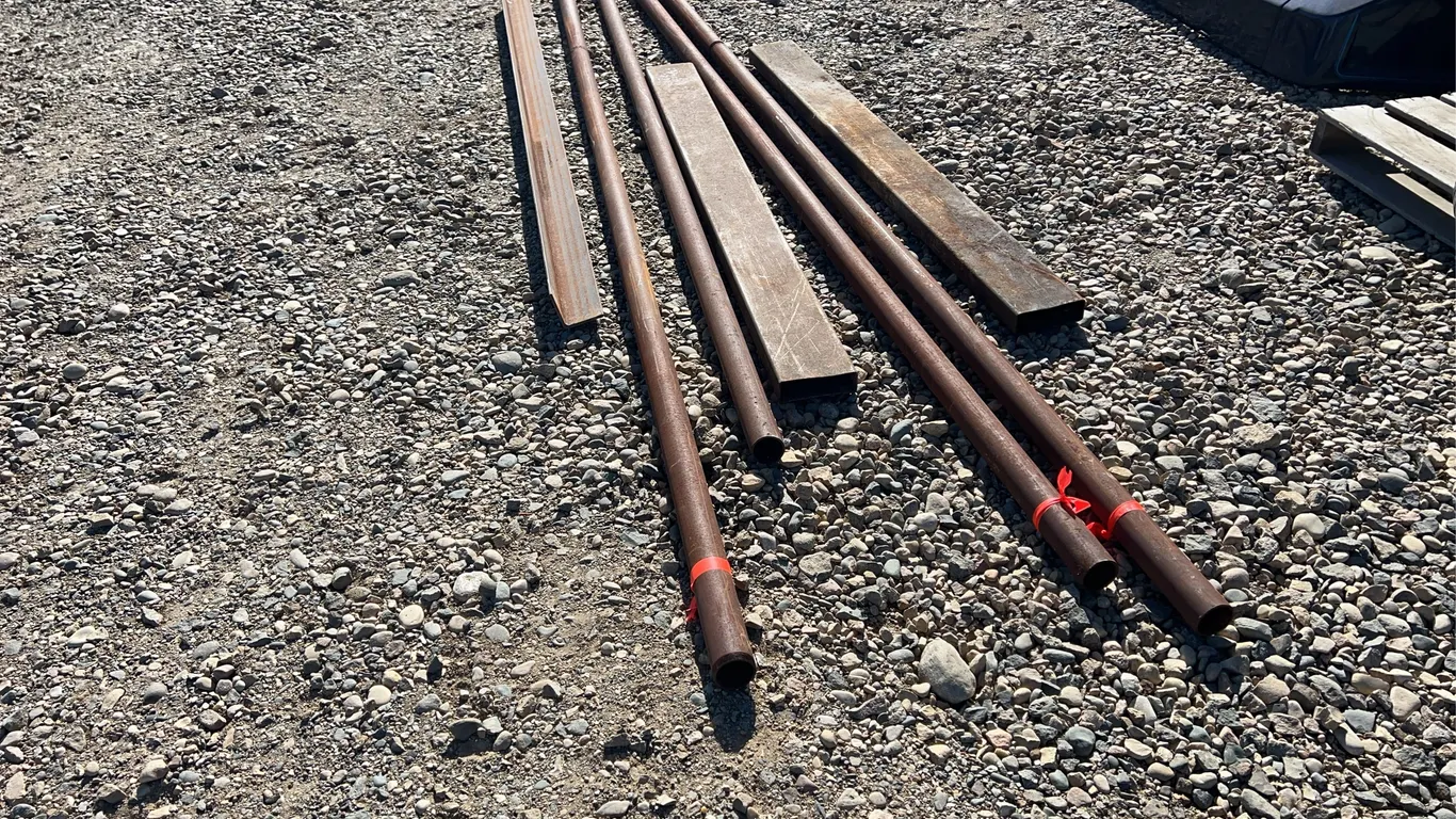Assorted Metal 2" Pipe/ Angle Iron & Square Tubing