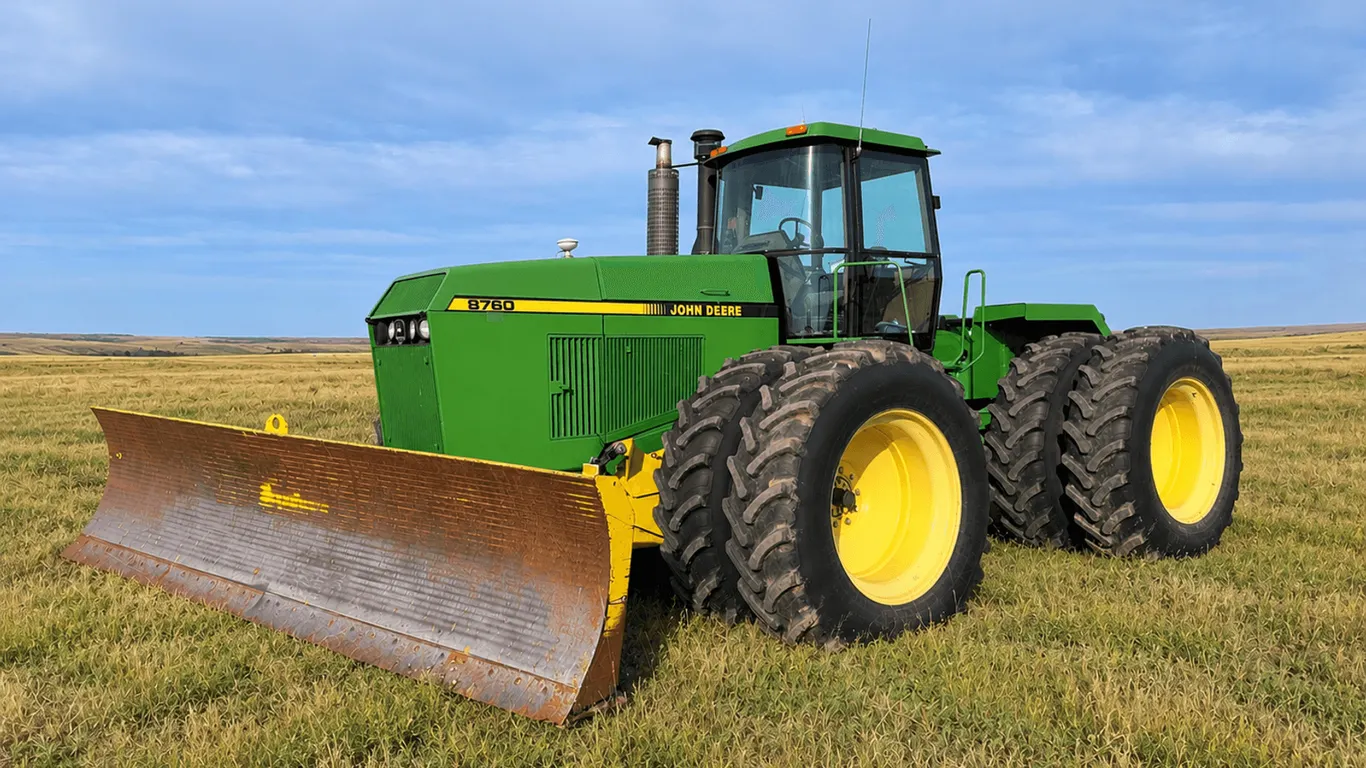 1992 John Deere 8760 4WD Tractor w/ 12' Degelmen Blade