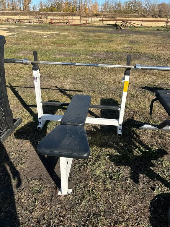 TuffStuff Weight Bench And Barbell