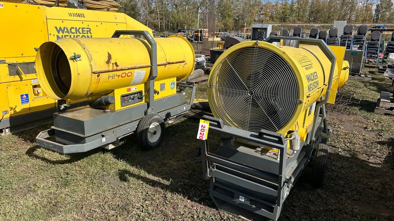 *Inoperable* (2) Wacker Neuson HI400 Indirect Fired Air Heaters and EcoBlaze MOFH280-400 Indirect Fired Air Heater