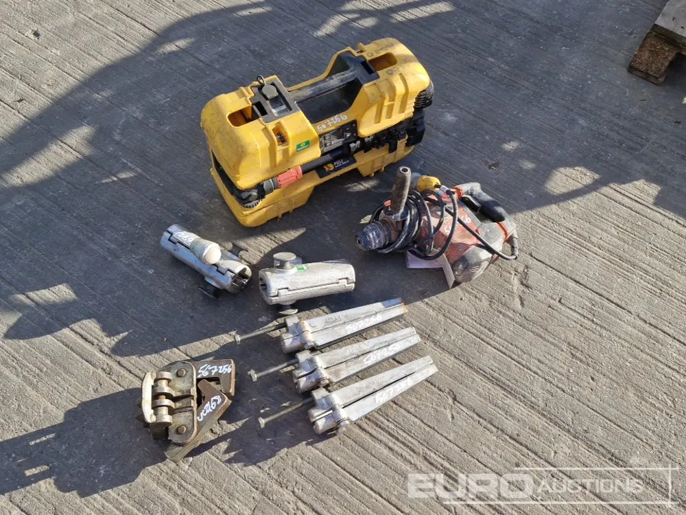 Various Clamps (6 of), Rechargeable Lighting Unit, 110Volt Hammer Drill