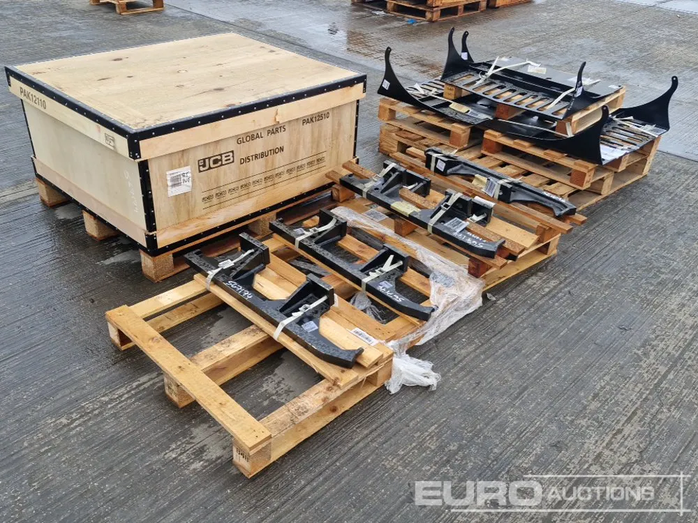 Unused JCB Track Guide Component (5 of), Condensor Frame (3 of), FOGS Guard (4 of)