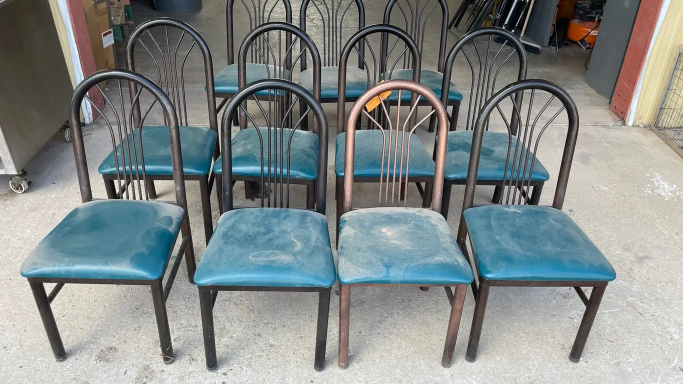 (11) Metal Restaurant Chairs