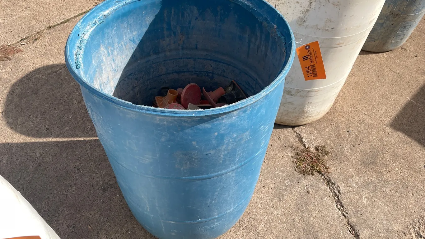 Drum of Rebar Safety Caps