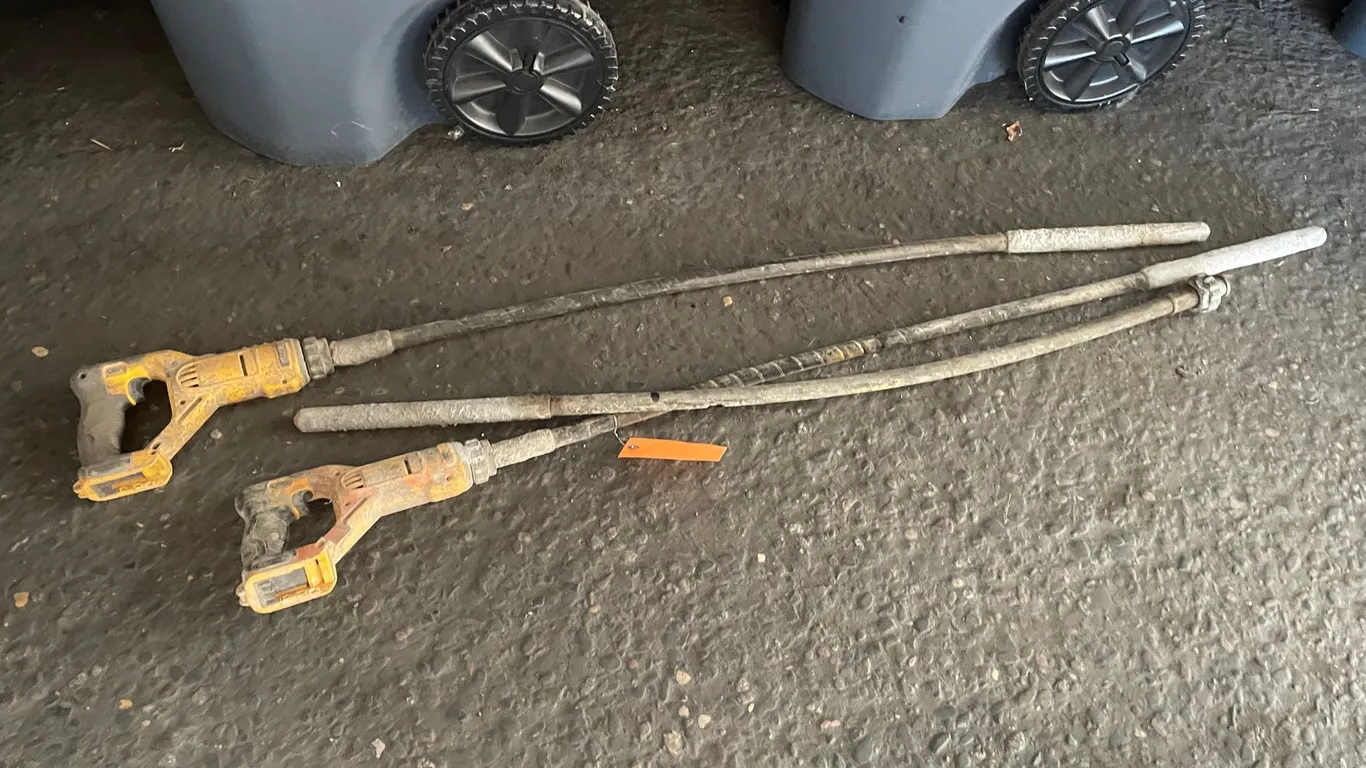 (2) DeWalt Cordless Concrete Vibrators