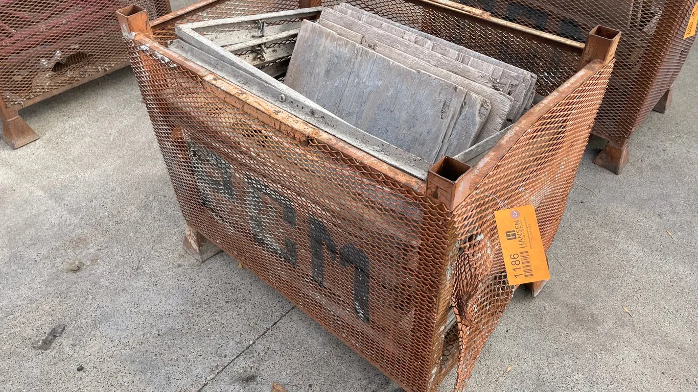 Crate of Mud Pan Stands