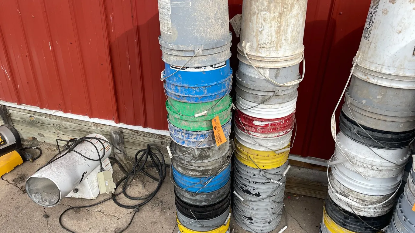 (3) Stacks of 5 Gallon Buckets