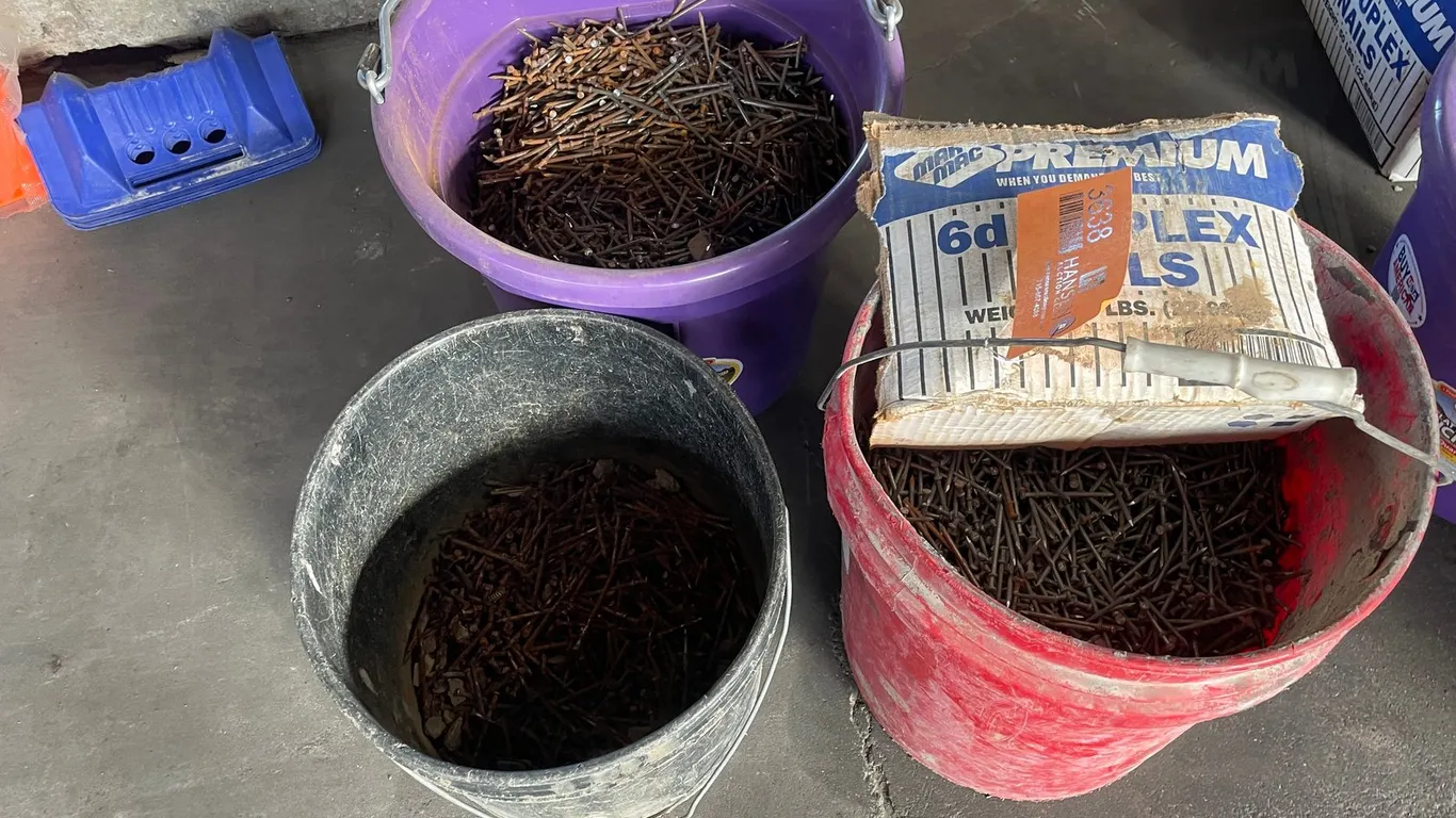 (3) Buckets of Nails