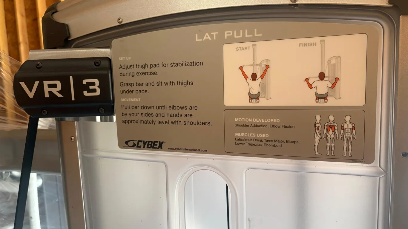 Cybex-VR 3 Lat Pull Machine (Wausau, WI)