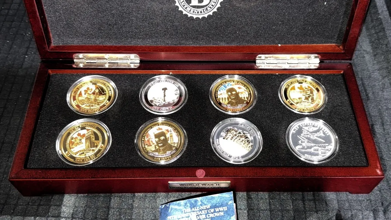 2016 WWII Bombers Silver Crown Collection, 8 Coins, Bradford Exchange, Proof, Box, COA