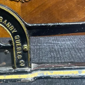 Empire Tobacco Co Granby Quebec Cast Iron Cutter, 4" Tall, 17" Wide, 3" Diameter