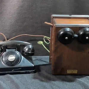 Northern Electric Wall Ringer and Desk Telephone Set