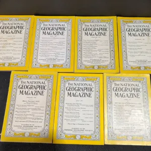 7 National Geographic Magazines, 1935–1949 Mixed Issues