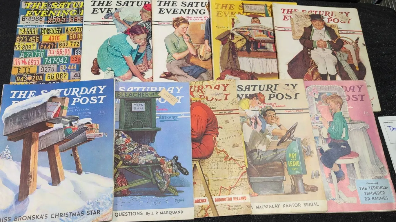 10 The Saturday Evening Post Magazines Various Dates 1938-1941