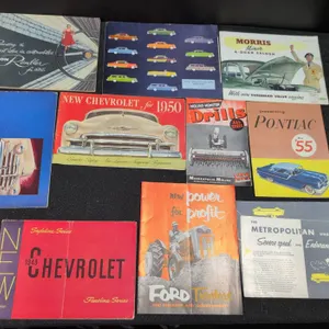 1940s-1950s Automobile Brochures Chevrolet Ford Pontiac Hudson Morris