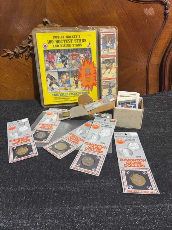 1990-91 Score Hockey 100-Card Set Plus Cards, 1985 Edmonton Oilers Hockey Dollars