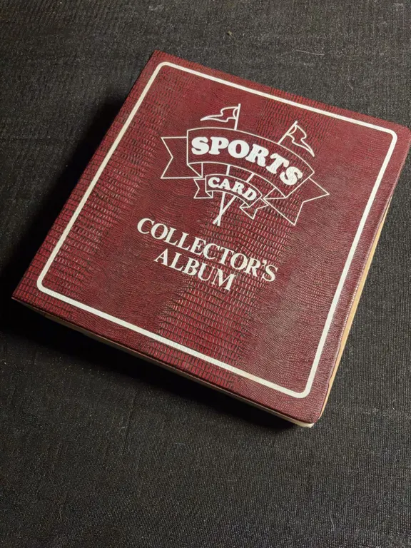 Sports Card Collector's Album With Baseball and Hockey Trading Cards