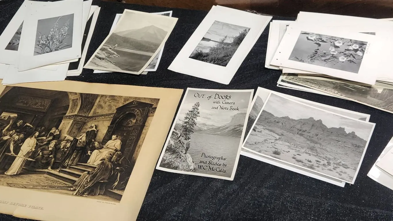 Nature Photographs, Slides, and Charles Waltner Etching