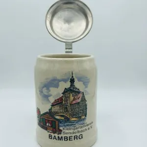 Bamberg Stein with Pewter Lid, Kleingartenverein Sendelbach e.V.