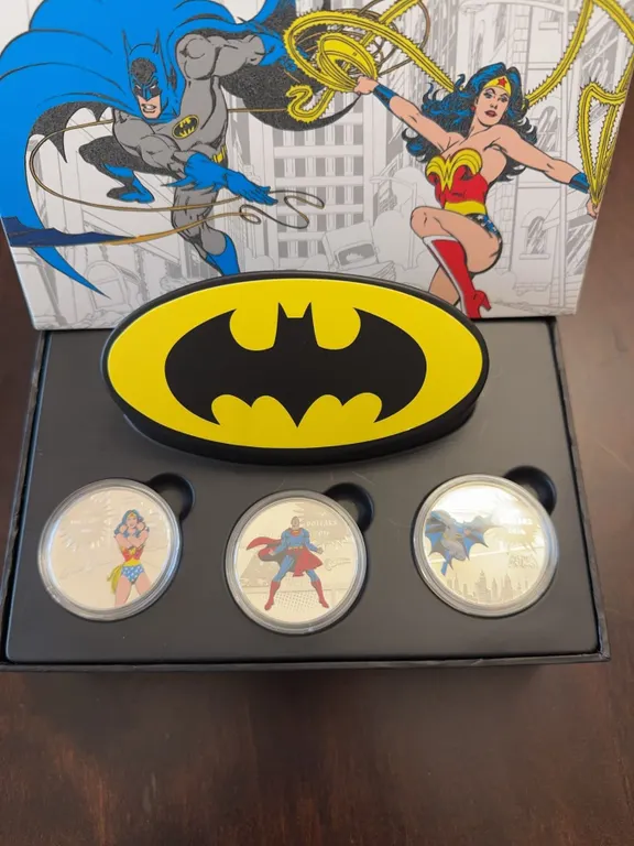 2016 Royal Canadian Mint DC Comics 3-Coin Silver Set Batman Superman Wonder Woman