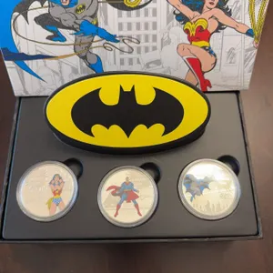 2016 Royal Canadian Mint DC Comics 3-Coin Silver Set Batman Superman Wonder Woman