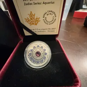 2017 $3 Fine Silver Coin Zodiac Series: Aquarius by Royal Canadian Mint