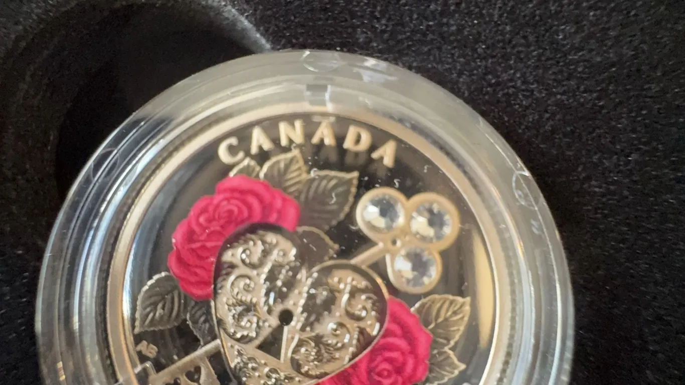 2018 $3 Fine Silver Coin Celebration of Love 99.99% Pure Silver Canada