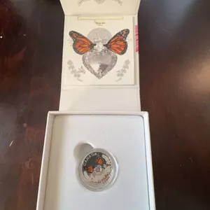 2017 Canada $3 Fine Silver Swarovski Celebration of Love Monarch Butterfly Coin