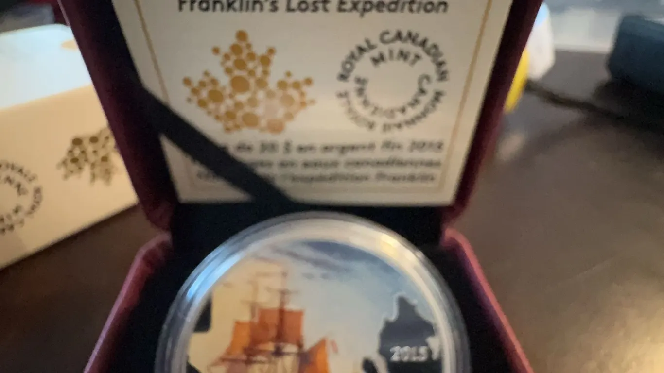 2015 $20 Fine Silver Coin Lost Ships in Canadian Waters Franklin's Lost Expedition