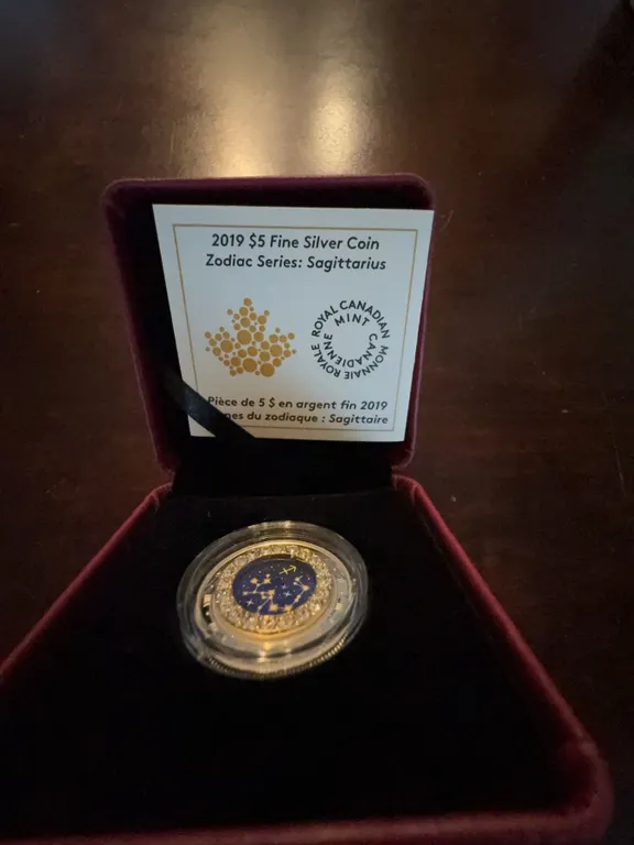 2019 $5 Fine Silver Coin Zodiac Series Sagittarius Royal Canadian Mint