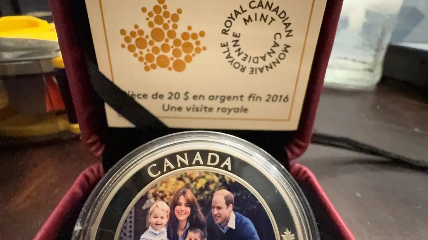 2016 $20 Fine Silver Coin A Royal Tour Royal Canadian Mint Boxed With COA