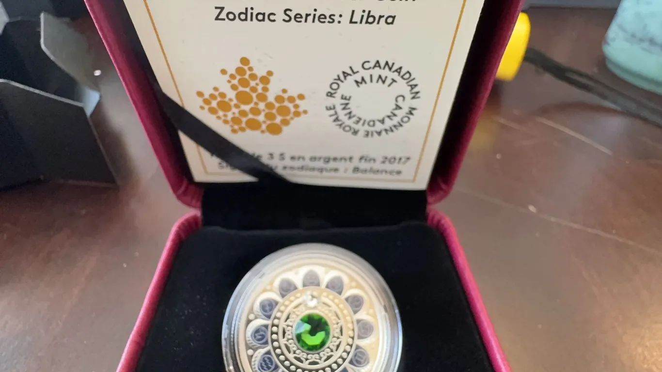 2017 $3 Fine Silver Coin Zodiac Series Libra by Royal Canadian Mint