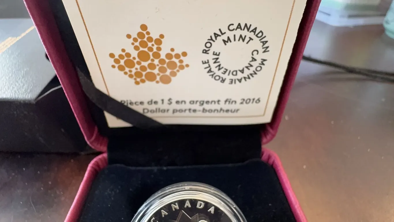 2016 $1 Fine Silver Coin Lucky Loonie Royal Canadian Mint 99.99% Pure Silver