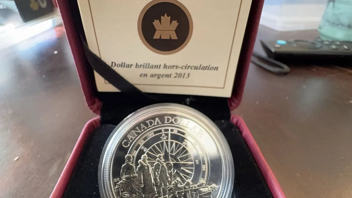 2013 Canada Brilliant Uncirculated Silver Dollar, Canadian Arctic Expedition, Limited Mintage
