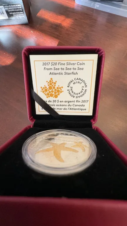 2017 $20 Fine Silver Coin Atlantic Starfish Royal Canadian Mint With Case and COA