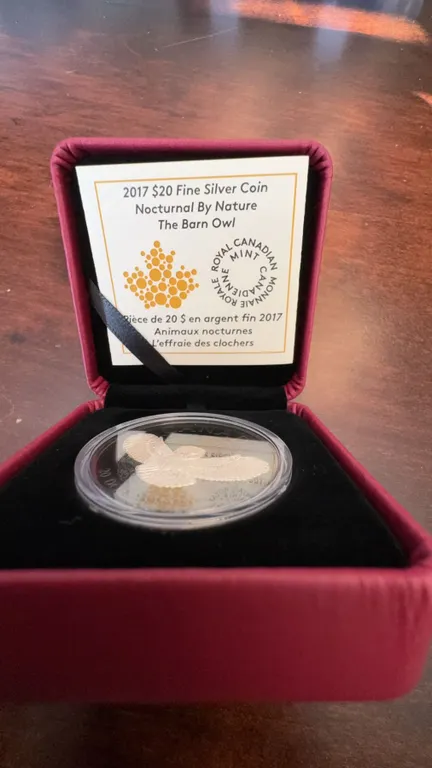 2017 $20 Fine Silver Coin Nocturnal By Nature The Barn Owl Royal Canadian Mint