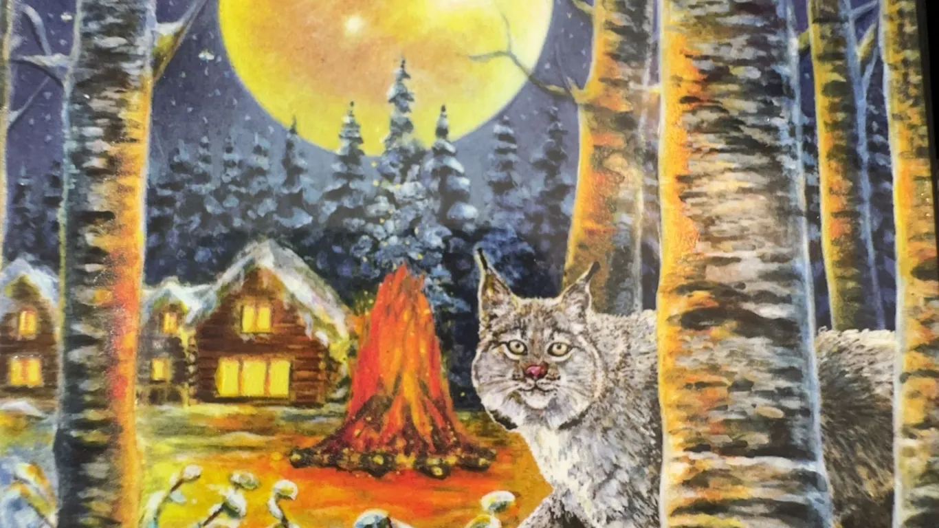 2017 $30 Fine Silver Coin Animals in the Moonlight Lynx 99.99% Pure 62.67g