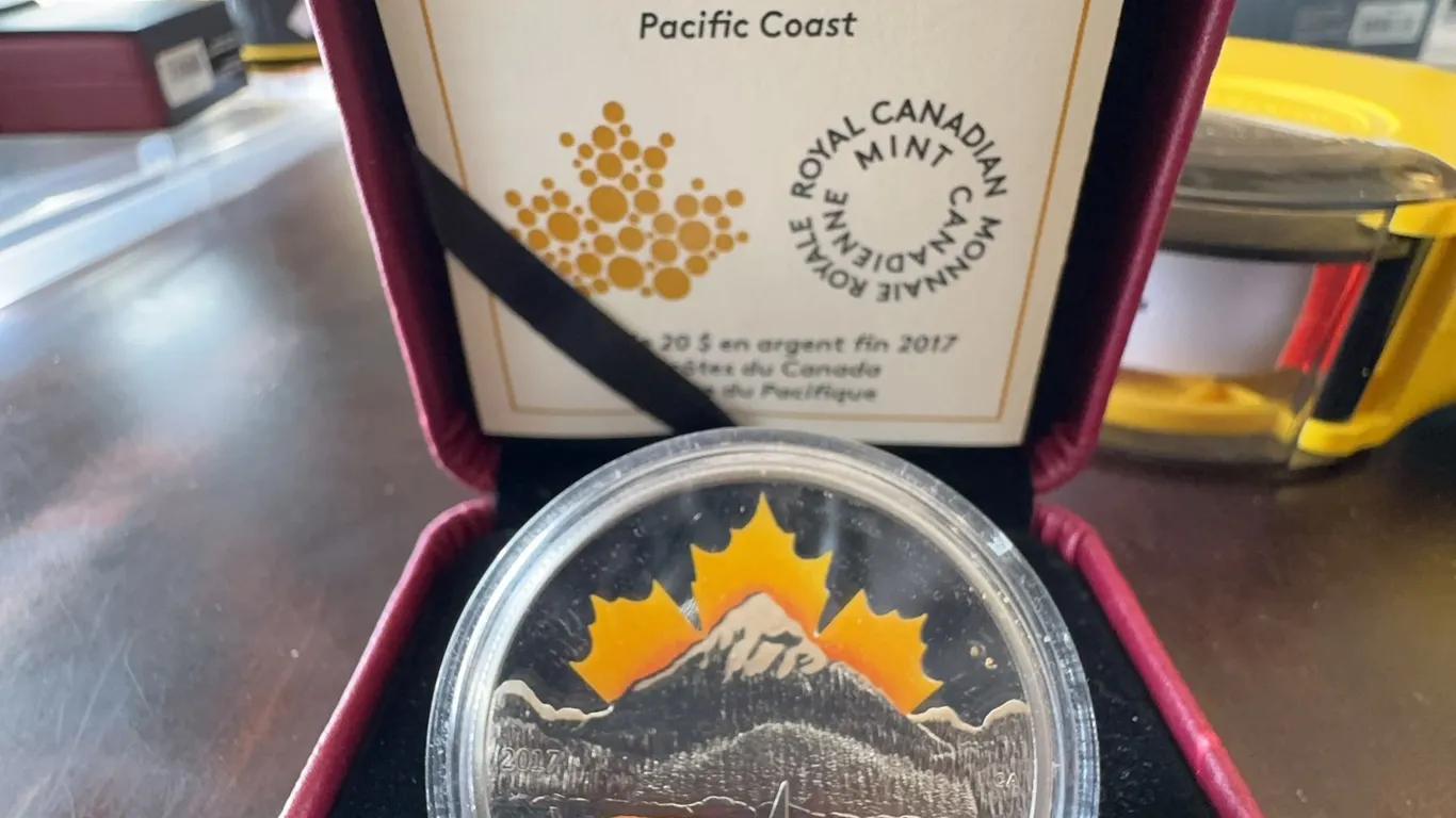 2017 $20 Fine Silver Coin Canada's Coasts Pacific Coast 99.99% Royal Canadian Mint