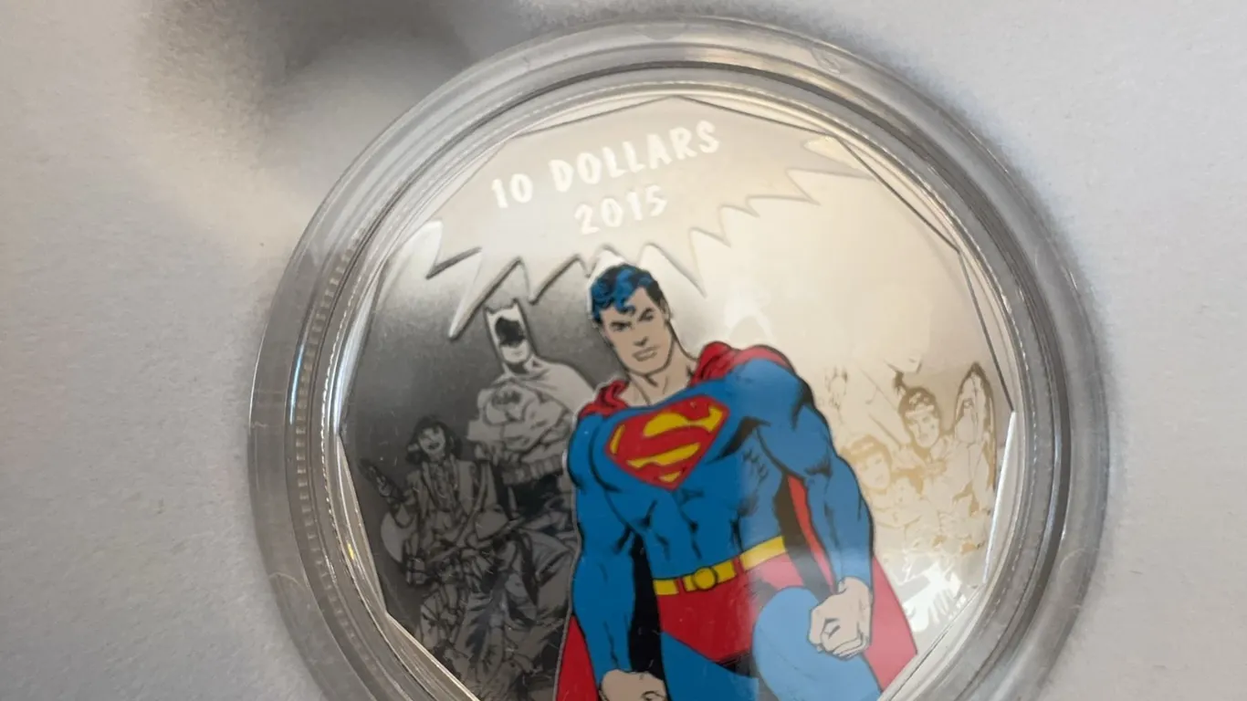 2015 $10 Fine Silver Coin DC Comics Legacy Superman Batman Wonder Woman 99.99% Pure